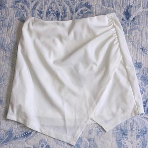 white mini skirt
